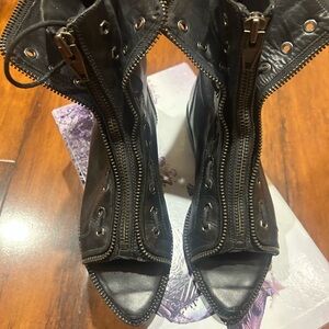 Alexander Wang Black Lace Up Boots